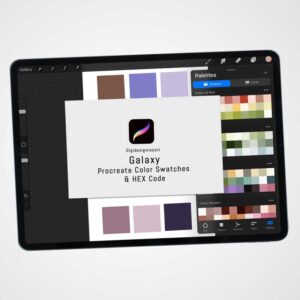 Galaxy Color Palette - 30 Cosmic Shades for Procreate & Graphic Design Programs