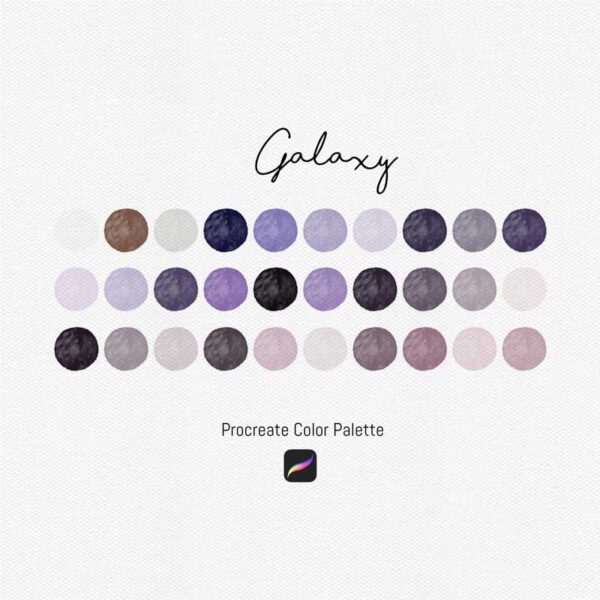 Galaxy Color Palette - 30 Cosmic Shades for Procreate & Graphic Design Programs - Image 2