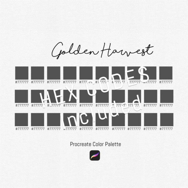 Golden Harvest Color Palette - 30 Warm Autumnal Shades for Procreate & Graphic Design Programs - Image 3