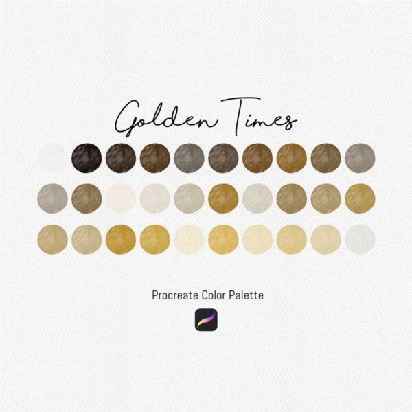 Golden Times Color Palette - 30 Timeless Shades for Procreate & Graphic Design Programs - Image 2