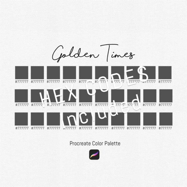 Golden Times Color Palette - 30 Timeless Shades for Procreate & Graphic Design Programs - Image 3
