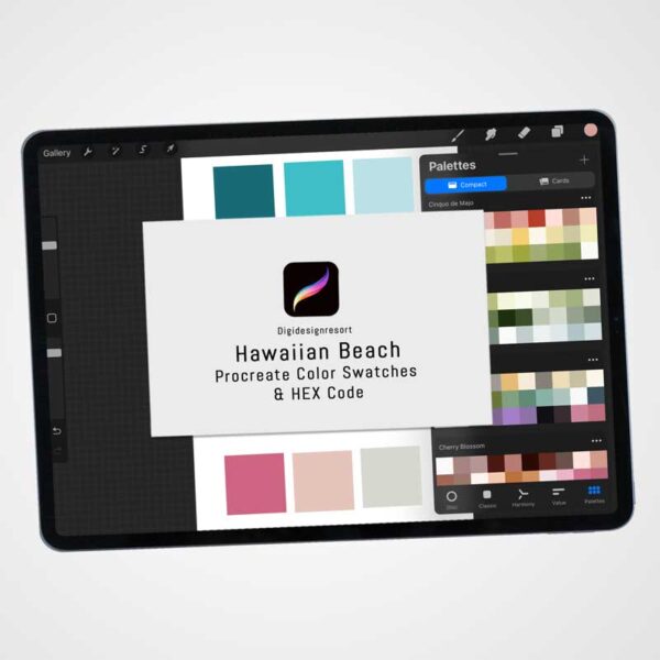 Hawaiian Beach Color Palette - 30 Tropical Hues for Procreate & Graphic Design Programs