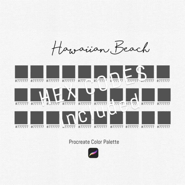 Hawaiian Beach Color Palette - 30 Tropical Hues for Procreate & Graphic Design Programs - Image 3
