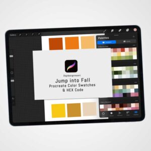 Jump into Fall Color Palette - 30 Warm Autumn Shades for Procreate & Graphic Design Programs