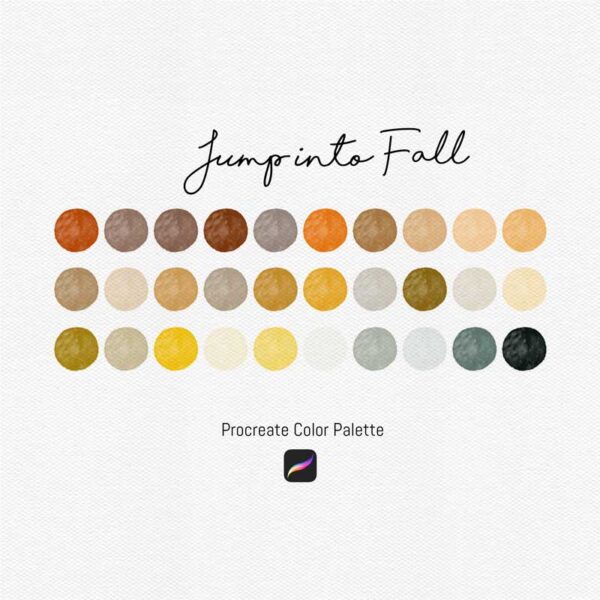 Jump into Fall Color Palette - 30 Warm Autumn Shades for Procreate & Graphic Design Programs - Image 2