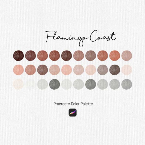 Flamingo Coast Color Palette - 30 Coastal-Inspired Shades for Procreate & Graphic Design Programs - Image 2