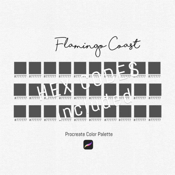 Flamingo Coast Color Palette - 30 Coastal-Inspired Shades for Procreate & Graphic Design Programs - Image 3