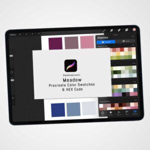 Meadow Color Palette - 30 Soothing Shades for Procreate & Graphic Design Programs