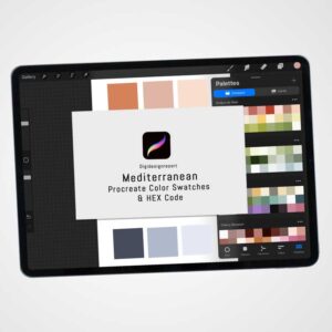 Mediterranean Color Palette - 30 Warm Coastal Shades for Procreate & Graphic Design Programs