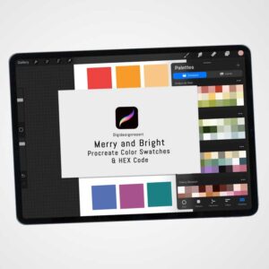 Merry and Bright Color Palette - 30 Festive Hues for Procreate & Graphic Design Programs