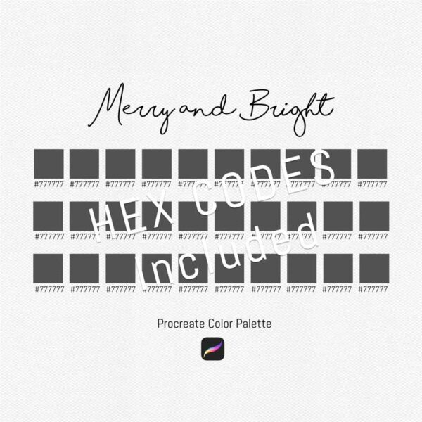 Merry and Bright Color Palette - 30 Festive Hues for Procreate & Graphic Design Programs - Image 3