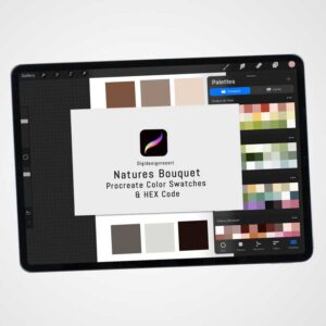 Nature’s Bouquet Color Palette - 30 Elegant Earthy Shades for Procreate & Graphic Design Programs