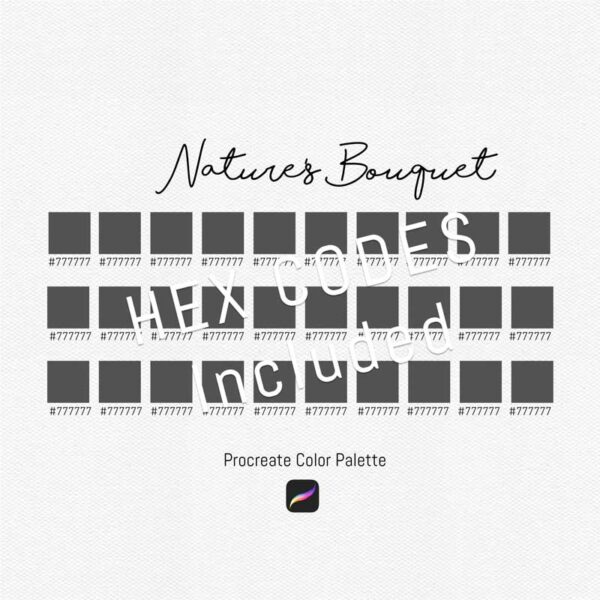 Nature’s Bouquet Color Palette - 30 Elegant Earthy Shades for Procreate & Graphic Design Programs - Image 3