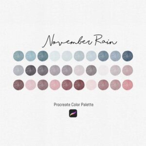 November Rain Color Palette - 30 Moody and Serene Shades for Procreate ...