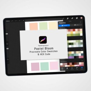 Pastel Bloom Color Palette - 30 Soft and Vibrant Shades for Procreate & Graphic Design Programs
