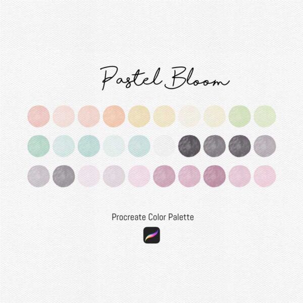 Pastel Bloom Color Palette - 30 Soft and Vibrant Shades for Procreate & Graphic Design Programs - Image 2
