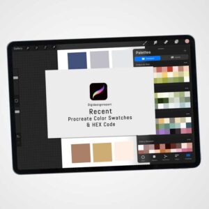 Recent Color Palette - 30 Modern and Versatile Shades for Procreate & Graphic Design Programs