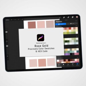Rose Gold Color Palette - 30 Elegant and Warm Tones for Procreate & Graphic Design Programs