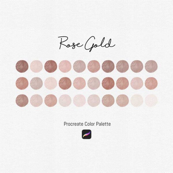 Rose Gold Color Palette - 30 Elegant and Warm Tones for Procreate & Graphic Design Programs - Image 2