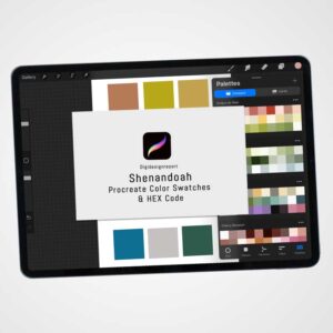 Shenandoah Color Palette - 30 Earthy and Serene Tones for Procreate & Graphic Design