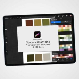 Sonoma Mountains Color Palette - 30 Earthy Tones for Procreate & Graphic Design Programs