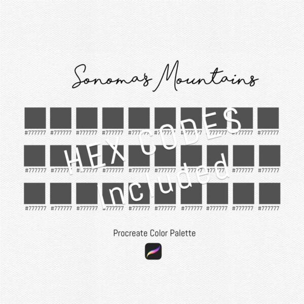 Sonoma Mountains Color Palette - 30 Earthy Tones for Procreate & Graphic Design Programs - Image 3