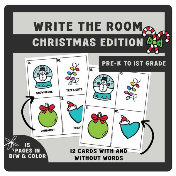 Christmas Activities: Write the Room No Prep, Kindergarten, PreK and 1st Grade - Image 3