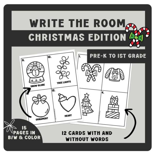 Christmas Activities: Write the Room No Prep, Kindergarten, PreK and 1st Grade - Image 4