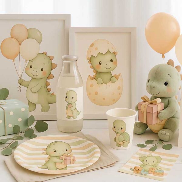 Dino’s Adventures Watercolour Clipart Set – Cute Dinosaur - Image 6