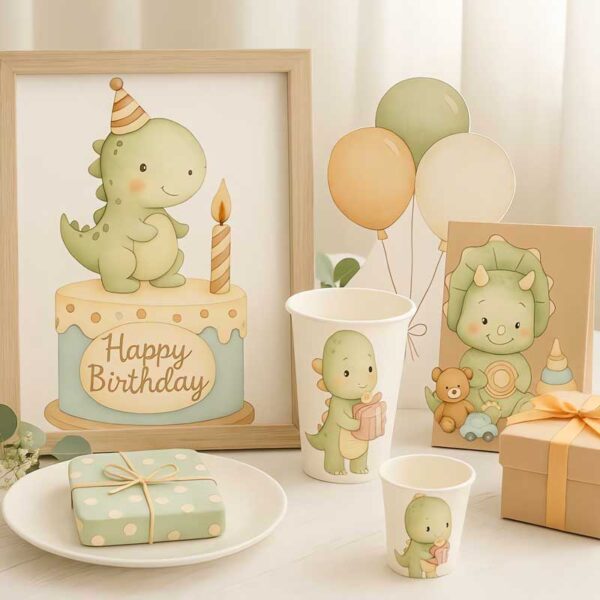 Dino’s Adventures Watercolour Clipart Set – Cute Dinosaur - Image 5