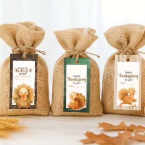 Thanksgiving Turkey Time Thank You Tags – Printable Gift Tags for Autumn & Holiday Celebrations