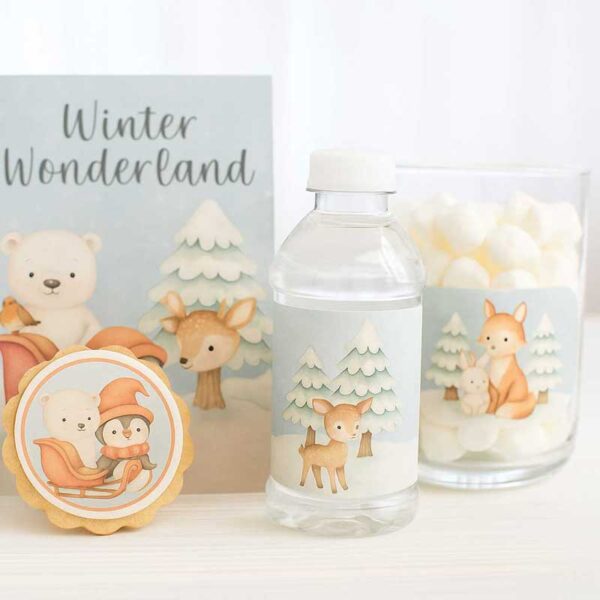 Winter Wonderland Watercolour Clipart Set – Cute Winter Animals, Kids & Snowy Elements - Image 5