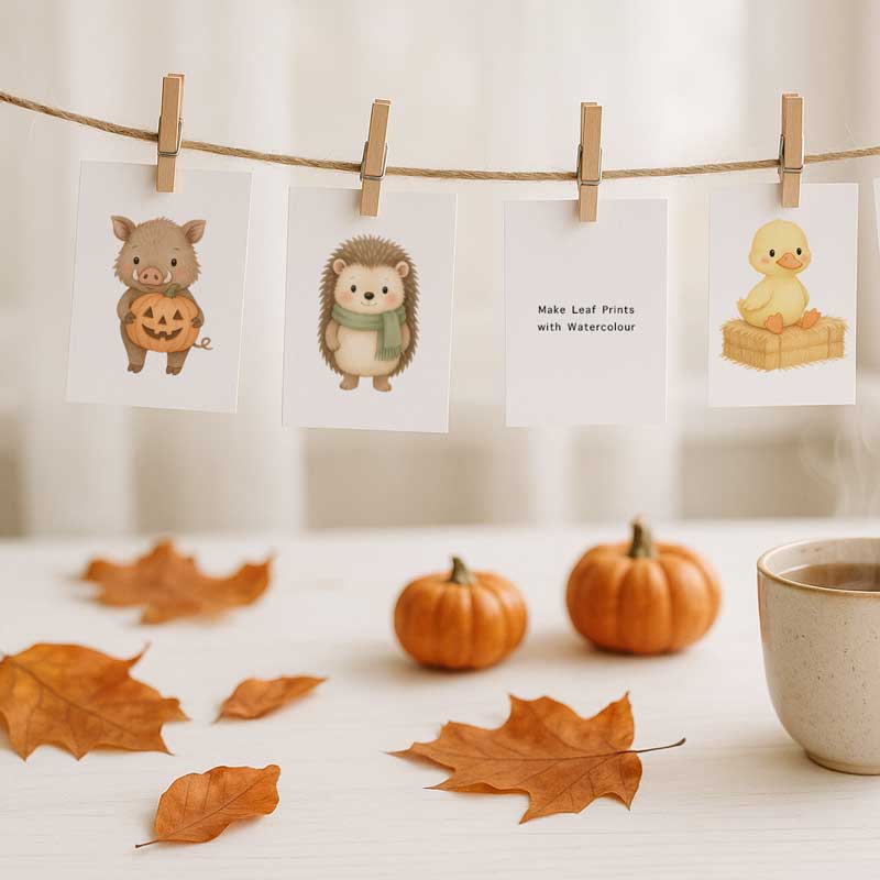 Leaves and Little Friends – Fall Bucket List & Activity Cards Printable Set - Image 5