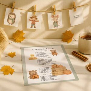 Leaves and Little Friends – Fall Bucket List & Activity Cards Printable Set