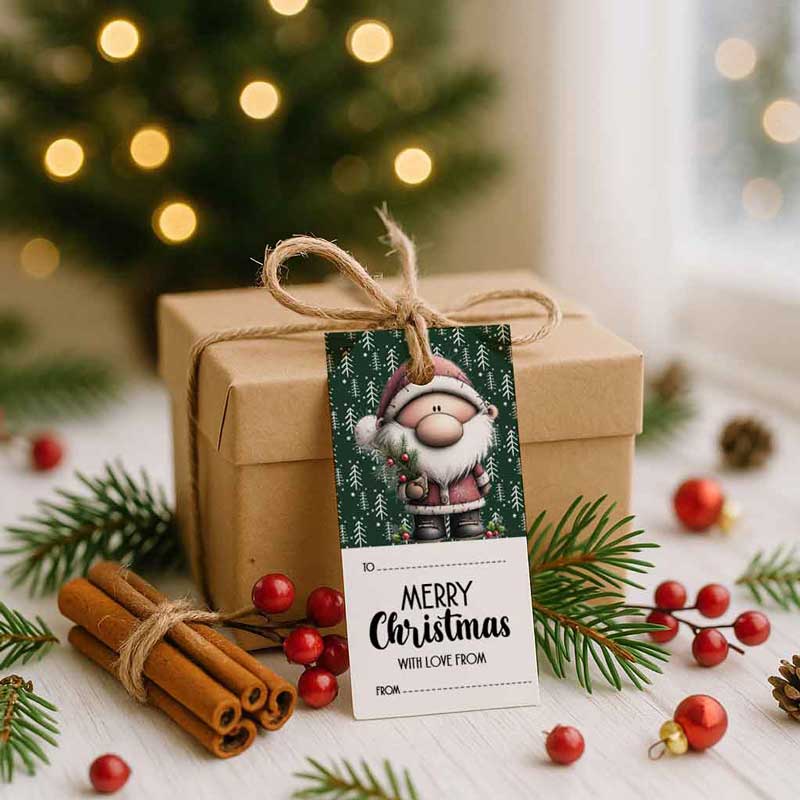 Merry Christmas Gift Tags Printable – Cute Holiday Tags with Animals, 2x3.5 inch - Image 4