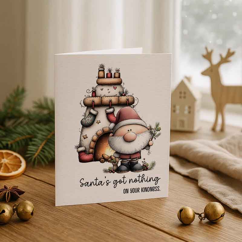 Santa’s Got Nothing on Your Kindness – Printable Christmas Card - Image 2