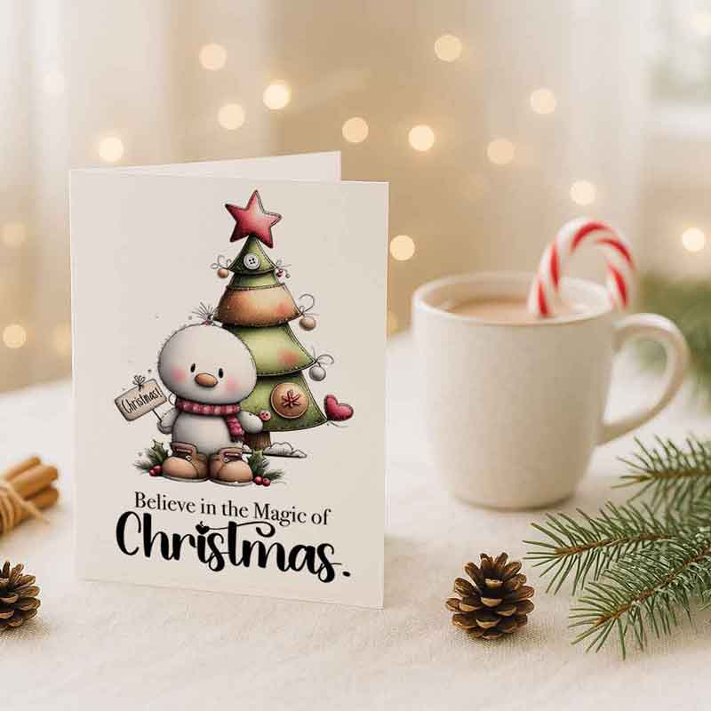 Believe in the Magic of Christmas – Printable Christmas Card & Gift Tags Set (Letter Size, Folded Card + 10 Tags) - Image 4